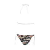 Whale Flower Tribal Pattern Sexy Bikinis Two-Pieces Swimsuits