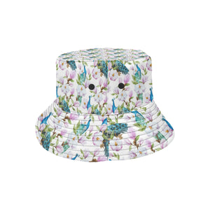 Peacock Pink Flower Pattern Unisex Bucket Hat