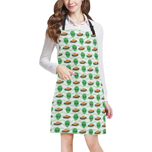 Alien Pattern Print Design 02 Adjustable Apron