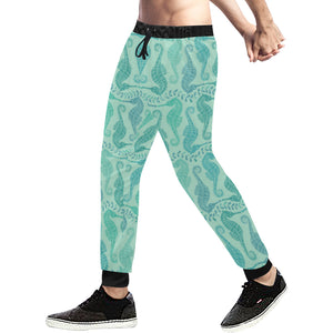 Seahorse Green Pattern Unisex Casual Sweatpants