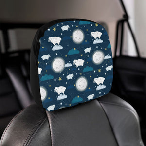 Sheep Playing Could Moon Pattern Car Headrest Cover