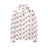 Ladybug Pattern Print Design 03 Kids' Boys' Girls' Padded Hooded Jacket