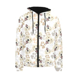 Golden Retriever Pattern Print Design 02 Men's Padded Hooded Jacket(ModelH42)