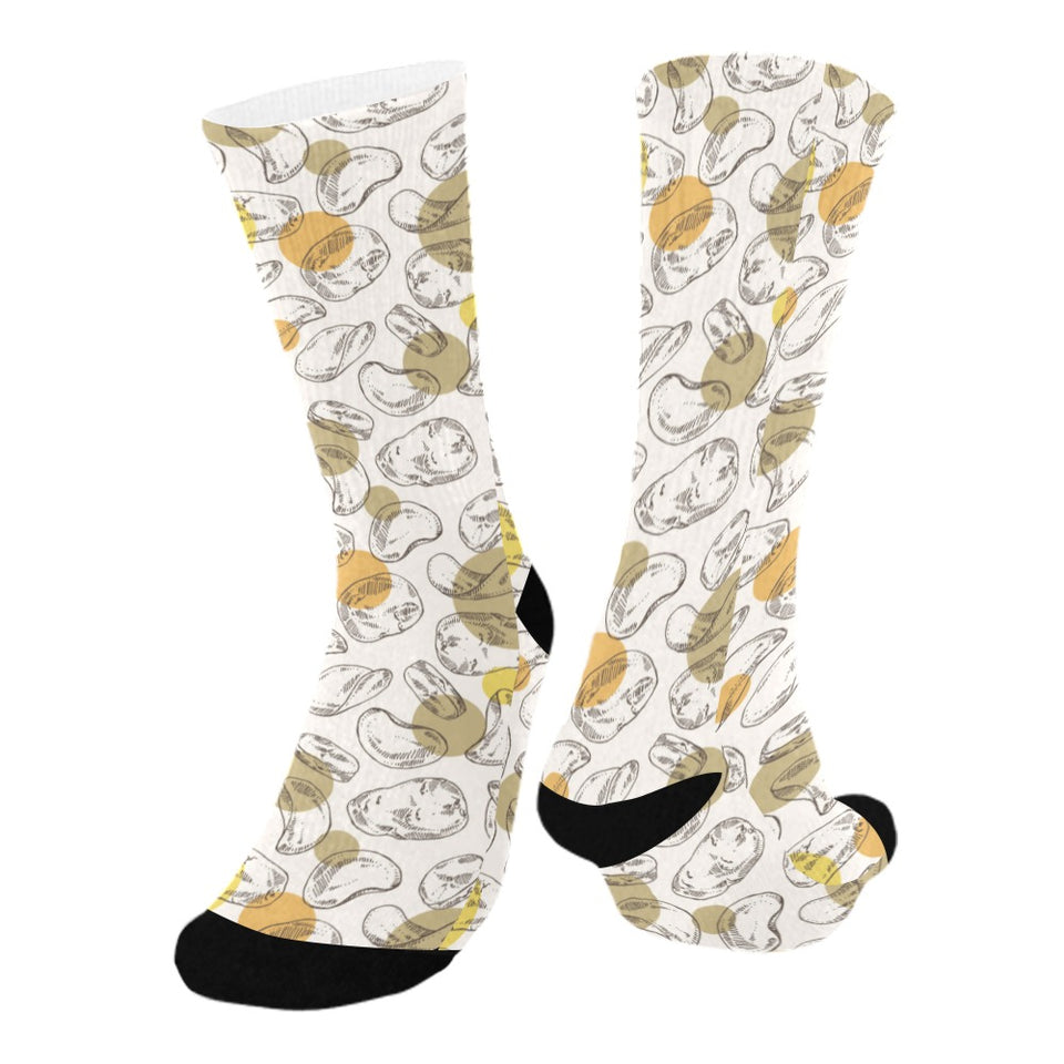 Potato Chips Pattern Print Design 02 Crew Socks