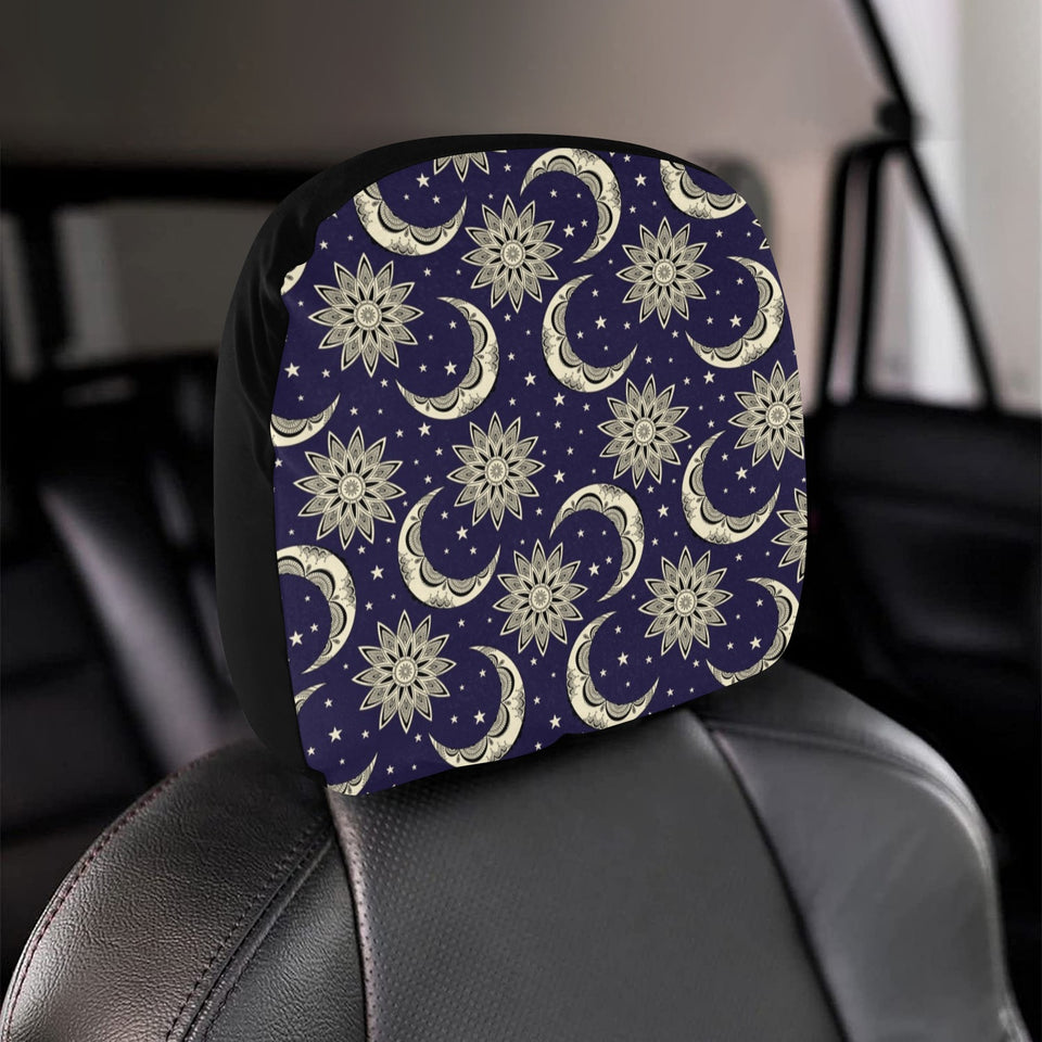 Moon Tribal Pattern Car Headrest Cover