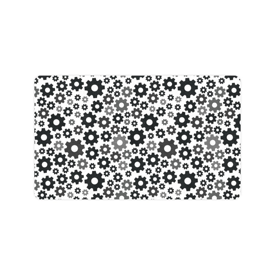 Gear Pattern Print Design 01 Doormat