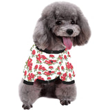 Rose Pattern Print Design 05 All Over Print Pet Dog Round Neck Fuzzy Shirt