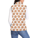 Pretzels Pattern Print Design 05 Women's Padded Vest