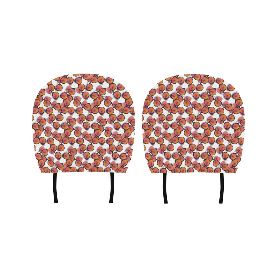 Sun Glasses Pattern Print Design 01 Car Headrest Cover