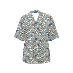 Hummingbird Pattern Print Design 02 Women's All Over Print Hawaiian Shirt