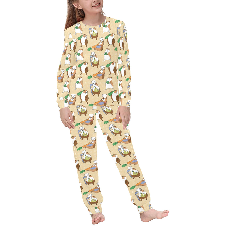 Guinea Pig Pattern Print Design 02 Kids' Boys' Girls' All Over Print Pajama Set