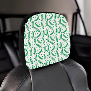 Green Peas Pattern Print Design 01 Car Headrest Cover