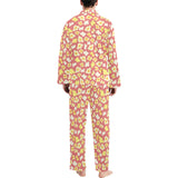 Popcorn Pattern Print Design 01 Men's Long Pajama Set