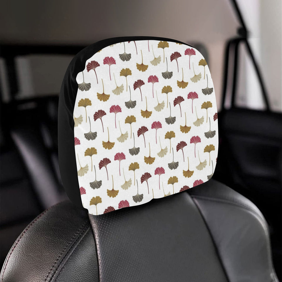 Autamn Ginkgo Leaves Pattern Car Headrest Cover