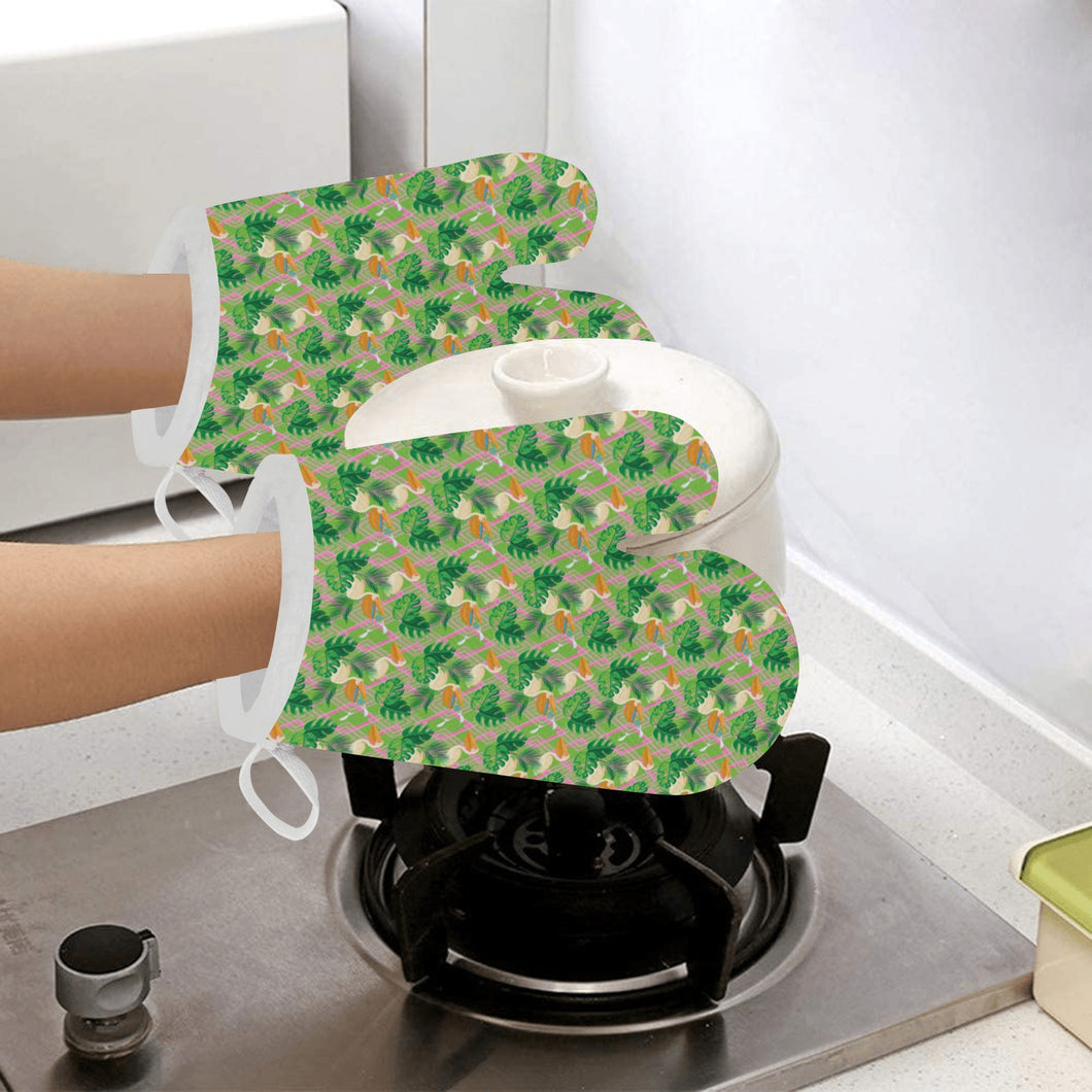 Pelican Pattern Print Design 05 Heat Resistant Oven Mitts