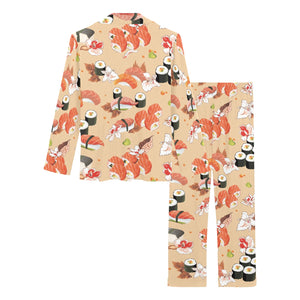 Sushi Pattern Women's Long Pajama Set