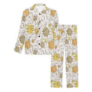 Potato Chips Pattern Print Design 02 Men's Long Pajama Set