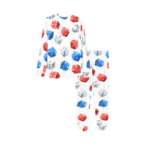 Dice Pattern Print Design 01 Kids' Boys' Girls' All Over Print Pajama Set