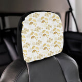 Gold Fan Japanese Pattern Car Headrest Cover