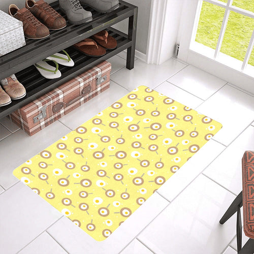 Fried Eggs Pattern Print Design 03 Doormat