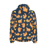 Squirrel Pattern Print Design 05 Men's Padded Hooded Jacket(ModelH42)