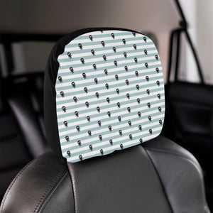 Ninja Pattern Stripe Background Car Headrest Cover