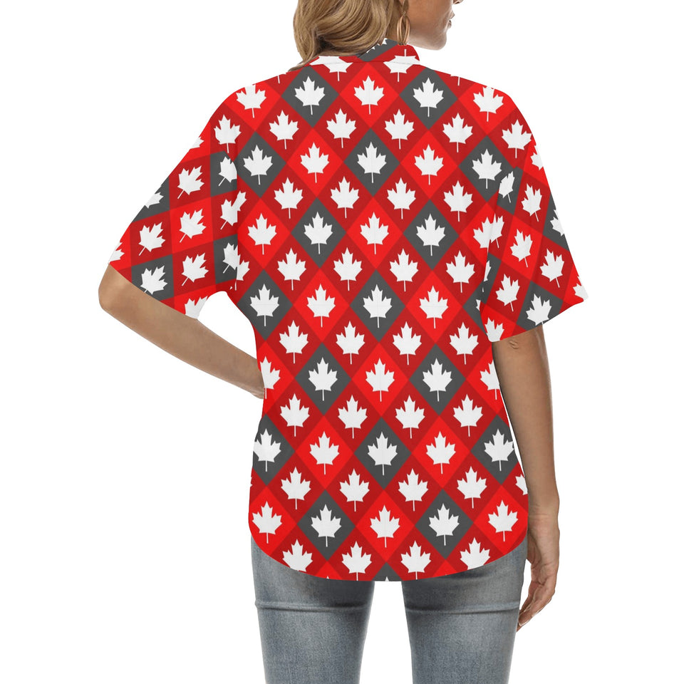 Canada Pattern Print Design 05 Women's All Over Print Hawaiian Shirt