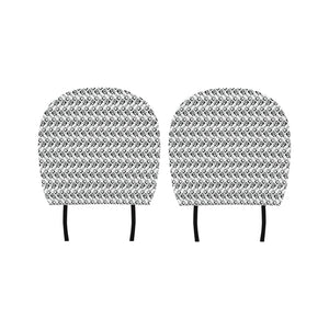 Engine Piston Pattern Print Design 03 Car Headrest Cover