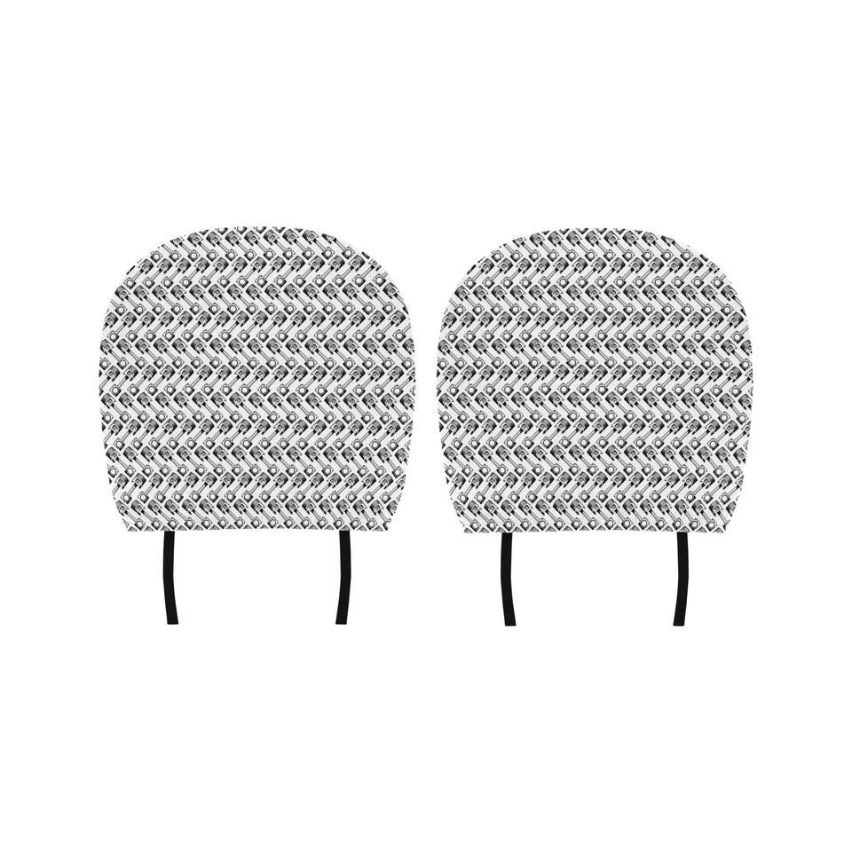 Engine Piston Pattern Print Design 03 Car Headrest Cover