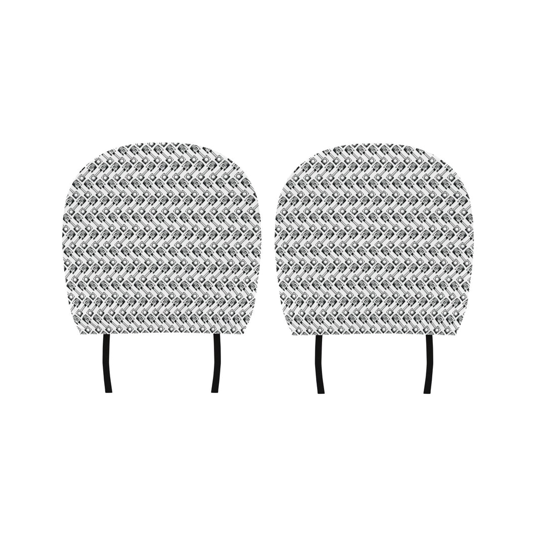 Engine Piston Pattern Print Design 03 Car Headrest Cover