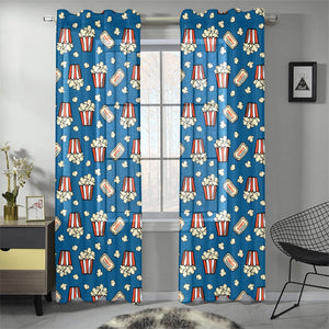 Popcorn Pattern Print Design 03 Gauze Curtain