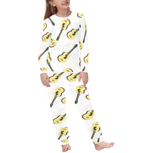 Classic Guitar Pattern Kids' Boys' Girls' All Over Print Pajama Set