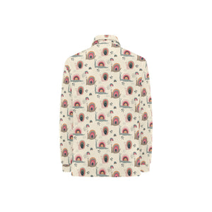 Snail Pattern Print Design 04 Women's Long Sleeve Polo Shirt