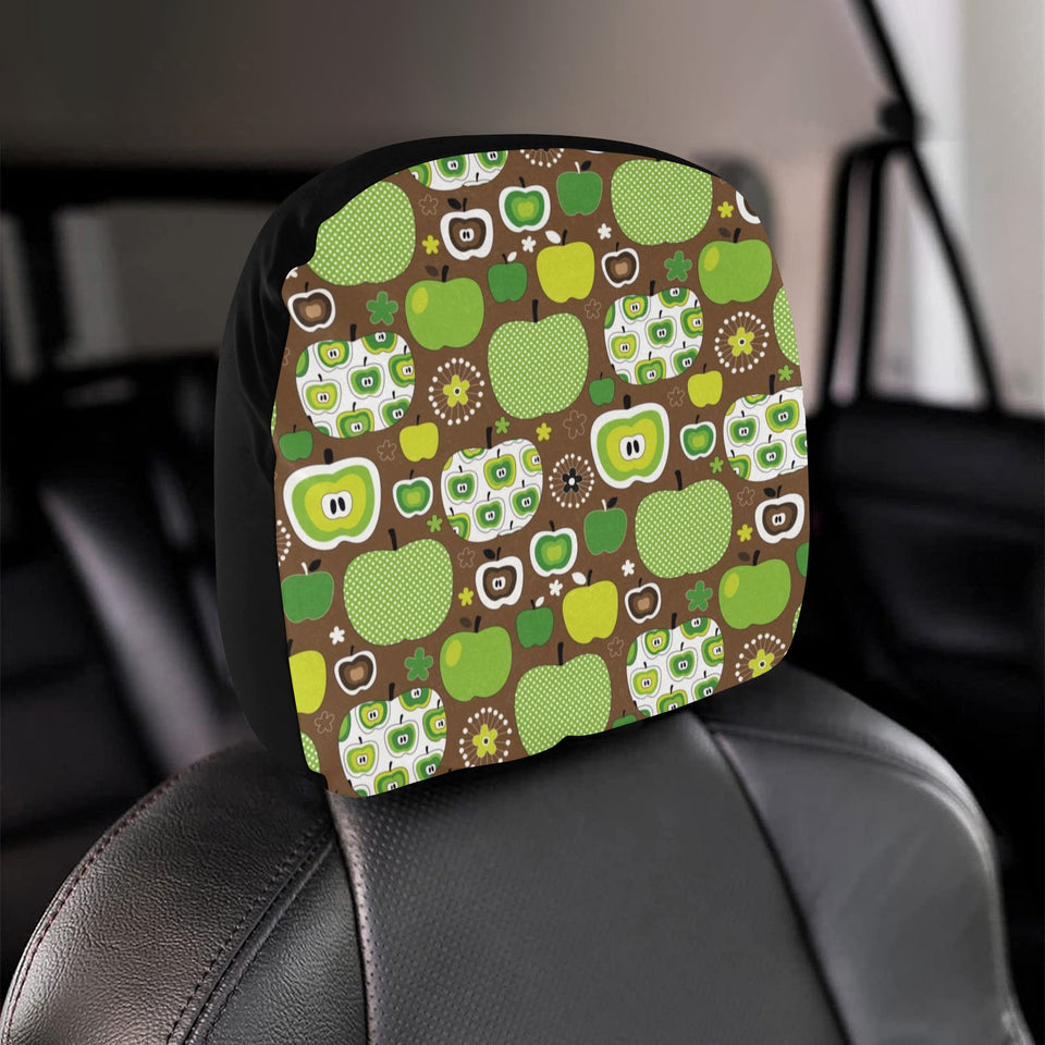 Green Apple Pattern Car Headrest Cover