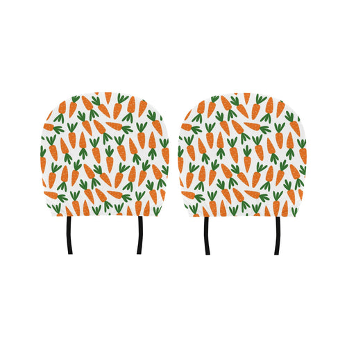 Carrot Pattern Print Design 05 Car Headrest Cover