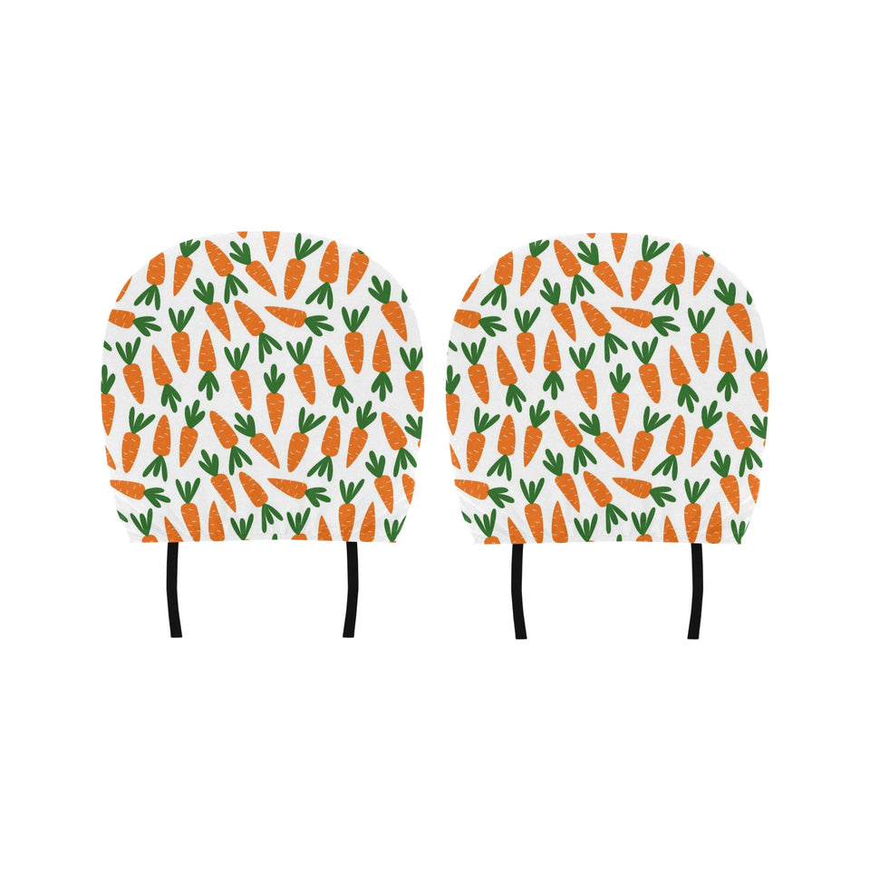 Carrot Pattern Print Design 05 Car Headrest Cover