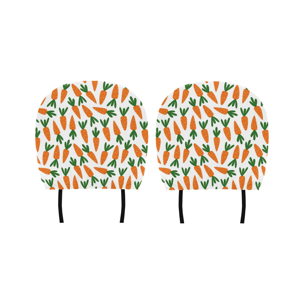 Carrot Pattern Print Design 05 Car Headrest Cover