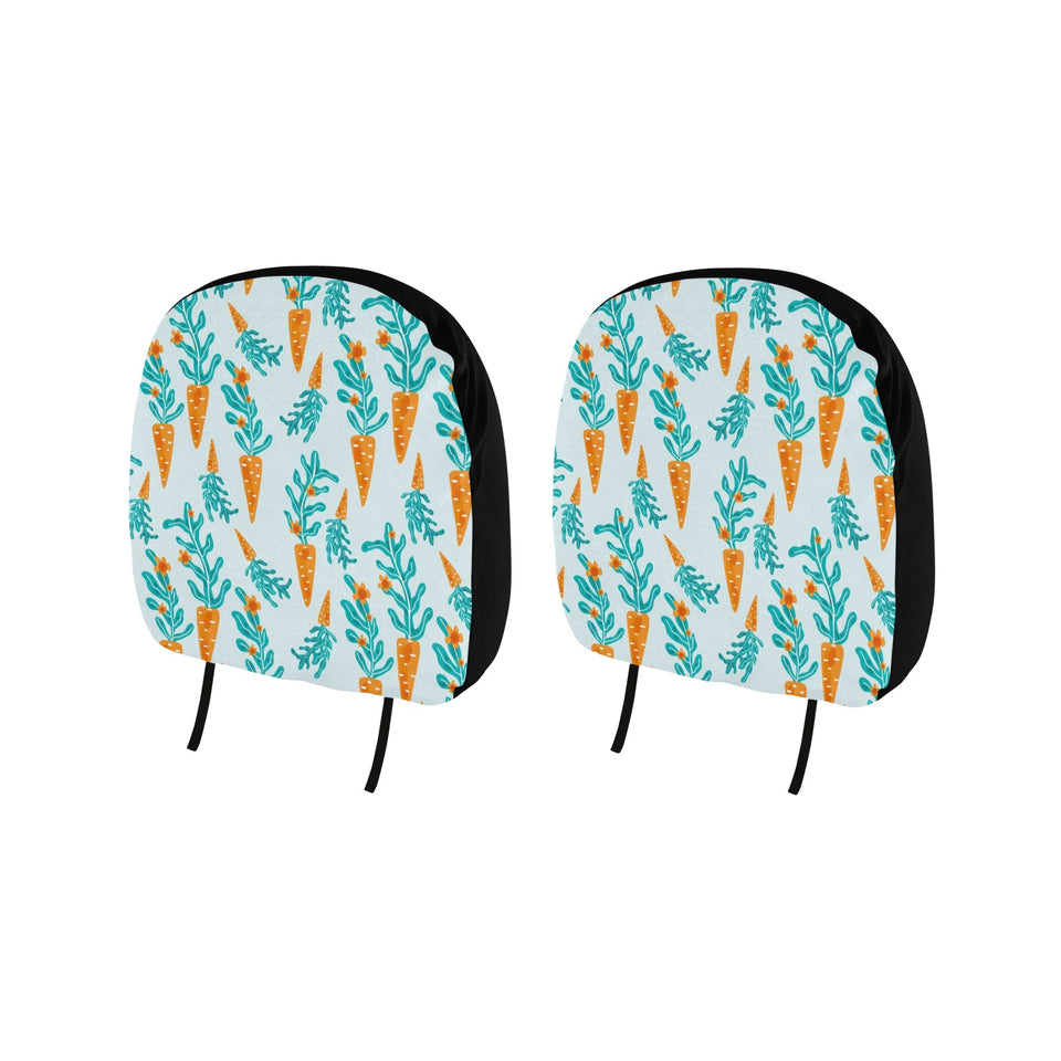 Carrot Pattern Print Design 03 Car Headrest Cover