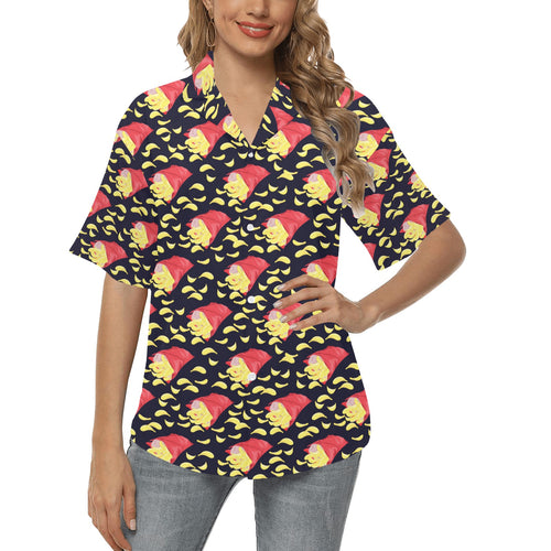 Potato Chips Pattern Print Design 05 Women's All Over Print Hawaiian Shirt