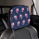 Unicorn Head Pattern Car Headrest Cover