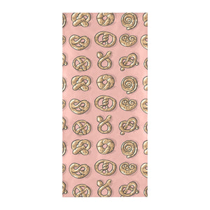 Pretzels Pattern Print Design 04 Beach Towel