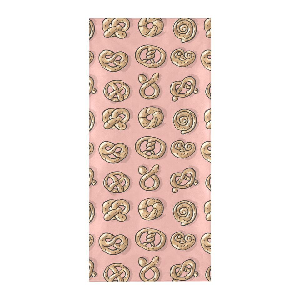 Pretzels Pattern Print Design 04 Beach Towel