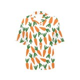 Carrot Pattern Print Design 05 Women's All Over Print Hawaiian Shirt