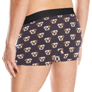 English Bulldog Pattern Print Design 03 Men's All Over Print Boxer Briefs Men's Underwear
