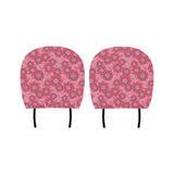 Indian Pink Pattern Car Headrest Cover