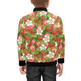 Strawberry Leaves Flower Pattern Kids' Boys' Girls' Bomber Jacket