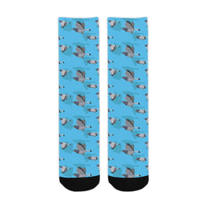 Pigeon Pattern Print Design 05 Crew Socks