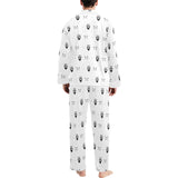 Mustache Beard Pattern Print Design 01 Men's Long Pajama Set