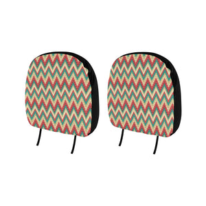 Zigzag Chevron Pattern Car Headrest Cover