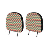 Zigzag Chevron Pattern Car Headrest Cover